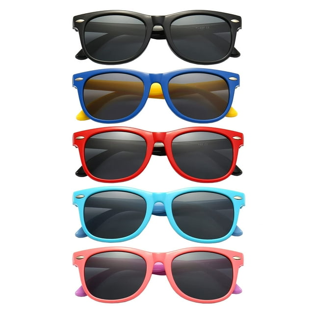 Gafas de Sol Polarizadas FANNYGO para Niños Paquete de 5 para 3-10 Años