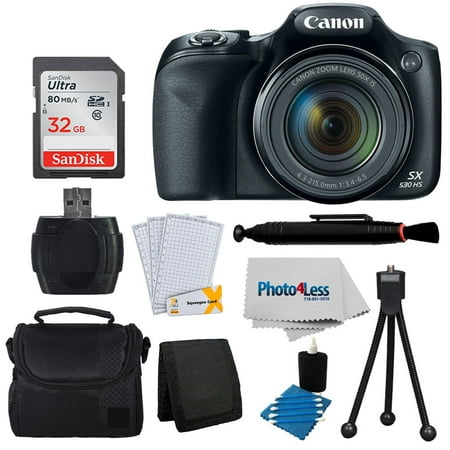Canon PowerShot SX530 HS Camera + 32GB Memory Card + Value