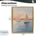 thumbnail image 4 of Stupell Industries Tropical Sunset Sailboats Over Calm Sea Gold Floating Frame Canvas Art, 17 x 21, by Creative Studio, 4 of 8