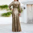 thumbnail image 5 of Pompotops Robe Sans Manches Unie pour Femmes, Robe Aguichant à Col en V en Solde, 5 of 5