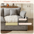 thumbnail image 3 of OLINOA 108" Modular Sectional Sofa with Double Ottomans, Ultra-Soft Chenille U-Shaped Sectional Couch, Deep Seat Convertible Sofa Bed with Side Pockets & Extra Pillows for Living Room, Gray, 3 of 9