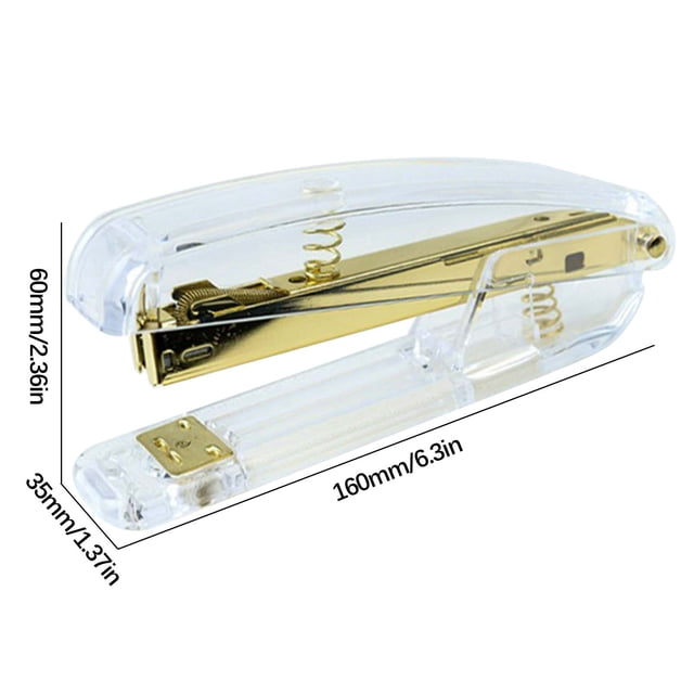 Transparent Stapler for Stylish Binding, High End Student Office Supply
