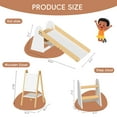 thumbnail image 4 of DEYGIA 3 in 1 Wooden Slide for Kids - Convertible into Step Stools and Kids Easel, Toddler Slide Indoor, Detachable Wooden Kids Slide for Playroom, 4 of 7