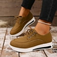 thumbnail image 5 of Xfvqtps Womens Lace up Casual Shoes Thick Sole Sneakers Comfortable Walking Shoes for Fall Winter Versatile Stylish Design Brown, 5 of 8