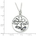 thumbnail image 2 of Sterling Silver Antiqued Wedding Day Bliss 18inch Necklace - 5.6 Grams - Measures 24.4mm Wide, 2 of 2