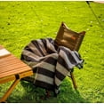thumbnail image 3 of Merino Wool Blanket - 87" x 63" Thick Warm Soft Large Bed Throw - Great for Camping, Outdoors, Travel, Car, Couch, All Seasons Houndstooth Grey, 3 of 9