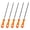 5 PCS, variant on 5/32, 7/32, 3/16 inch Chainsaw Chain Sharpening File, Chain Saw Sharpener Files Tool with Plastic Handle, Round Steel Chainsaw File, for Chainsaw Sharpening Woodworking Hand Tools