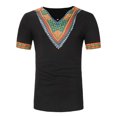 thumbnail image 1 of Waiimak Men Short Sleeve Printing V-Neck Pullover T Shirt Blouse, 1 of 3