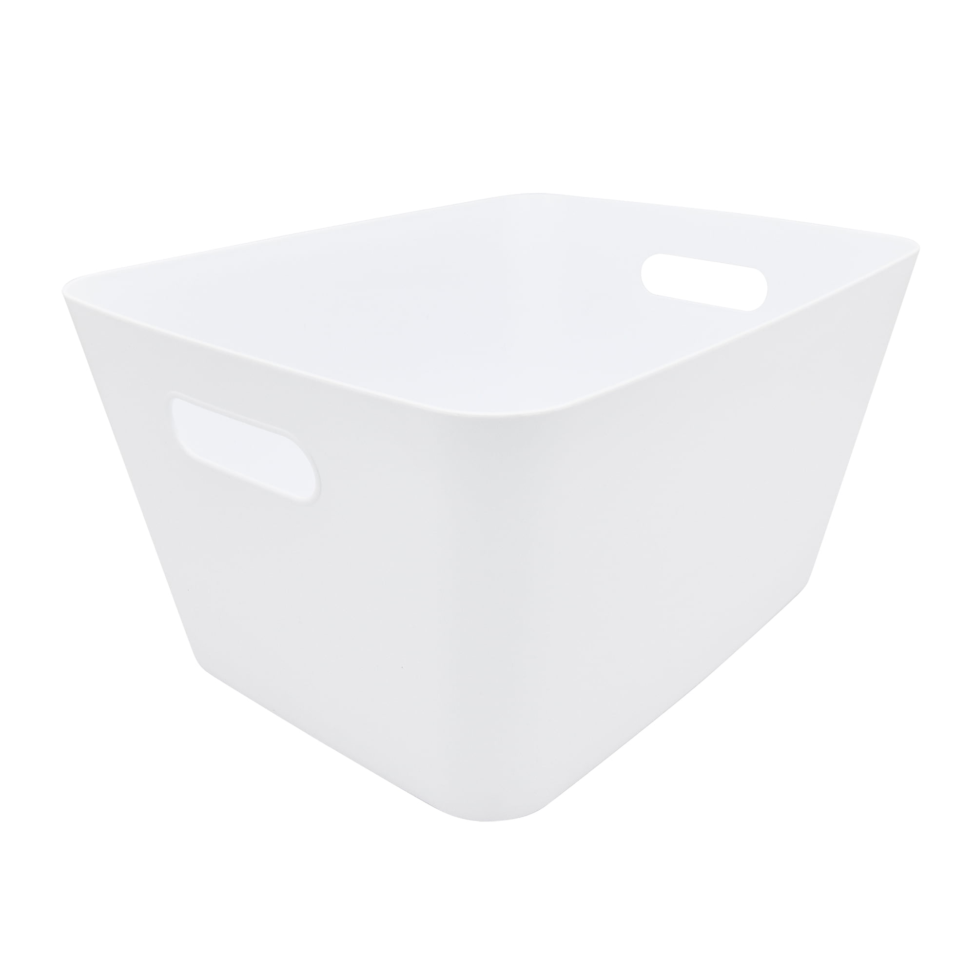 (12 pack) Mainstays Large Plastic Storage Bin, Arctic White