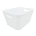 thumbnail image 7 of (12 pack) Mainstays Large Plastic Storage Bin, Arctic White, 7 of 7