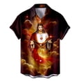 thumbnail image 4 of Christian Gifts for Men Short Sleeved Festive Relaxed Print Mens New Clothing,Red,L, 4 of 4