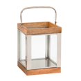 thumbnail image 1 of Sagebrook Home Métal / Bois 10" Lanterne, Argent, 1 of 1
