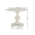 thumbnail image 2 of Roundhill Furniture Caesar Traditional Round Pedestal End Table, White, 2 of 8