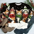 thumbnail image 6 of AGWOLF Christmas Plus Size Shirts for Women Cute Cat Print Long Sleeve Sweatshirts Xmas Lightweight Crewneck Tops Ugly Holiday Festive Pullover, 6 of 6