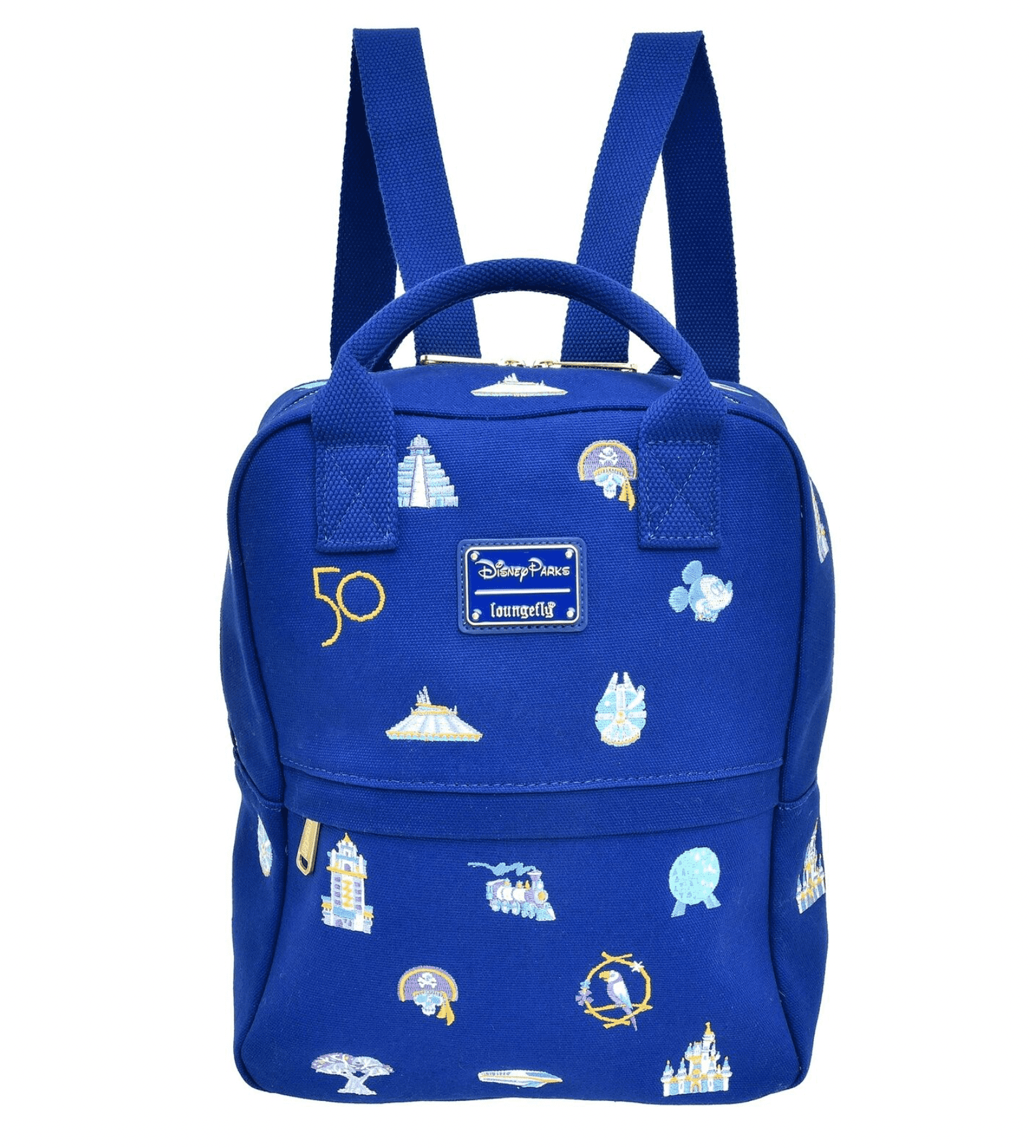 Disney Parks WDW 50th Characters Loungefly Blue Bookbag