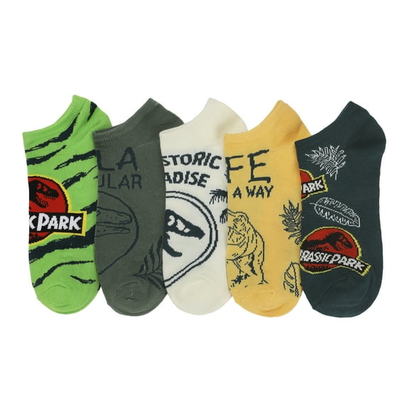 Jurassic Park AOP Text Womens Ankle Socks 5 Pack
