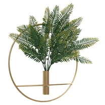 Wall Decor Hanging Planters with Artificial Plants Wall Mounted Round Black Metal Hanging Hoop for Wall Decor Modern Home Decor Display Wall Art Bedroom Bathroom Living Room Office