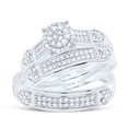 thumbnail image 3 of 10Kt White Gold 1/2Ctw Natural Diamond Nk Round Trio Set, Womens Size: 5 / Mens Size: 11.5, 3 of 3