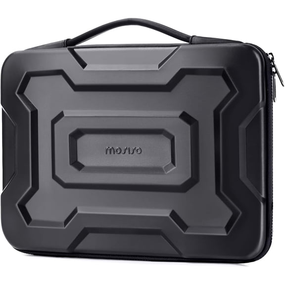 MOSISO 13-14 inch Laptop Hard Case, 13.3 inch Waterproof Shockproof Computer Bag Compatible with MacBook HP Dell, Mechanical Geometric EVA Carrying Sleeve Laptop Case Hard Shell with Handle