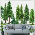 thumbnail image 4 of JRXY Watercolor Pine Forest Tapestry - Soft and Lightweight Wall Hanging Painting, 4 of 6