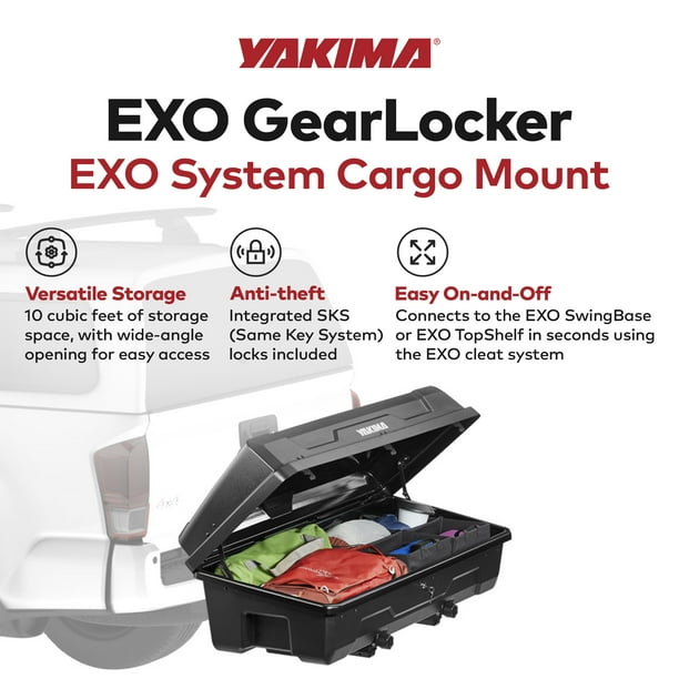 Yakima EXO GearLocker 10 CuFt Vehicle Roof Rack Cargo Box for EXO