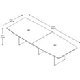 thumbnail image 6 of Bush Business Furniture Boat Shaped Conference Table with Wood Base in Cherry, 6 of 7