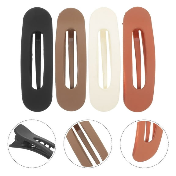 Supvox 4pcs Elegant Flat Hair Clips for Women Durable Duckbill Barrettes Stylish Everyday Hair Accessories