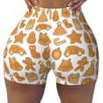 thumbnail image 2 of Haiem Christmas Elements No Front Seam Biker Shorts for Women Yoga Workout Gym Bike Shorts with Tummy Control Moisture-Wicking-, 2 of 9