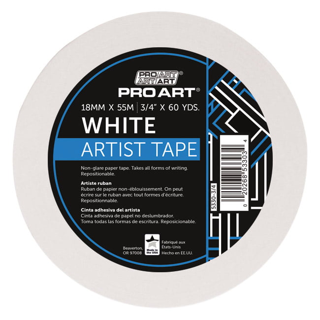 Pro Tapes Pro-Artist Artist Console Tape White x 60 yds. 3/4 in 