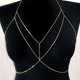 thumbnail image 3 of Collar de cadena para dar forma al cuerpo con sujetador bohemio, cadena para el pecho sexy, cadena para dar forma al cuerpo simple en capas de verano, cadena para la cintura del bikini (dorado), 3 of 5