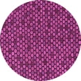 thumbnail image 1 of Ahgly Company Indoor Round Abstract Pink Modern Area Rugs, 8' Round, 1 of 4