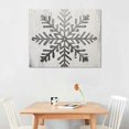 thumbnail image 3 of COMIO  Winter Nature Snowflake Shape Canvas Wall Art, 3 of 5