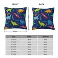thumbnail image 2 of Yiaed Dinosaurs Print Pillow Covers Super Soft Decorative Square Throw Pillow Covers Case Cushion Covers for Sofa Couch Bedroom Car Decor（No pillow core）-12"x12", 2 of 7