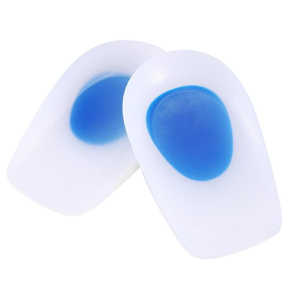 Heel Pads, 1 Pair Silicon Gel Heel Cup Cushion Plantillas Fascitis Plantar Pain Rel-ief Insoles Pad 2 Sizes for Women Men Using at Home or Outdoors (M34-38)