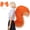 Orange, variant on 2Pcs Anime Furry Squirrel Tail Ear Heaband Costume Accessory,Flexible Plush Fursuit Animal Theme Squirrel Tail Outfit