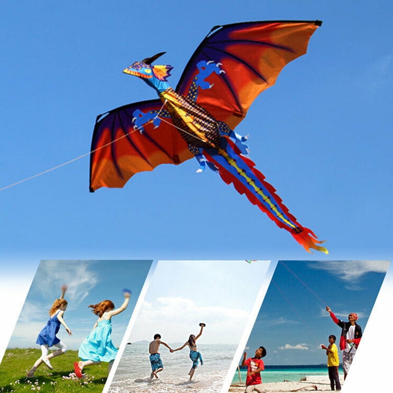 Alomejor Flying Kites 57inch Large Kite Sports Power Cartoon Lion Kite ChildrenAnimal Kite for Boys Girls Summer Beach Toys 