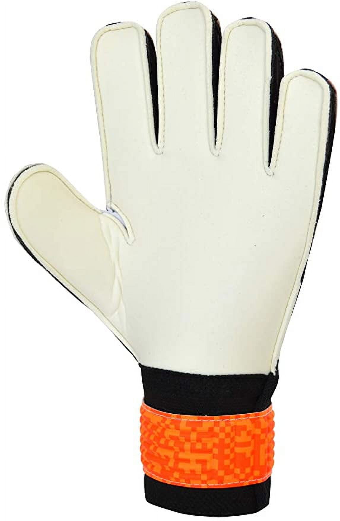 Vizari Sion Soccer Goalkeeper Gloves for Kids and Adults - Orange / White