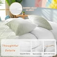 thumbnail image 2 of Abstract Art Bedding Duvet Cover Set King Size 4 Pieces Classic Green Line Gradient Modern Bedding Set with Zipper Closure, 1 Comforter Cover 92x106 Inches 1 Flat Sheet & 2 Pillow Cases, 2 of 7
