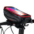 thumbnail image 2 of maskred Bike Phone Front Frame Bag Hard Shell Waterproof Top Tube Cycling Phone Mount Pack with Touch Screen Red, 2 of 4