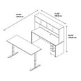 thumbnail image 2 of Bureau Réglable en Hauteur Bush Series C Élite 72W en Moka Cerise, 2 of 2