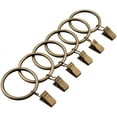 thumbnail image 2 of 20 Pcs Metal Curtain Rings with Clips Drapery Rings Curtain Clips Curtain Ring Hooks, Various Size (Bronze, 1.5 Inch), 2 of 5