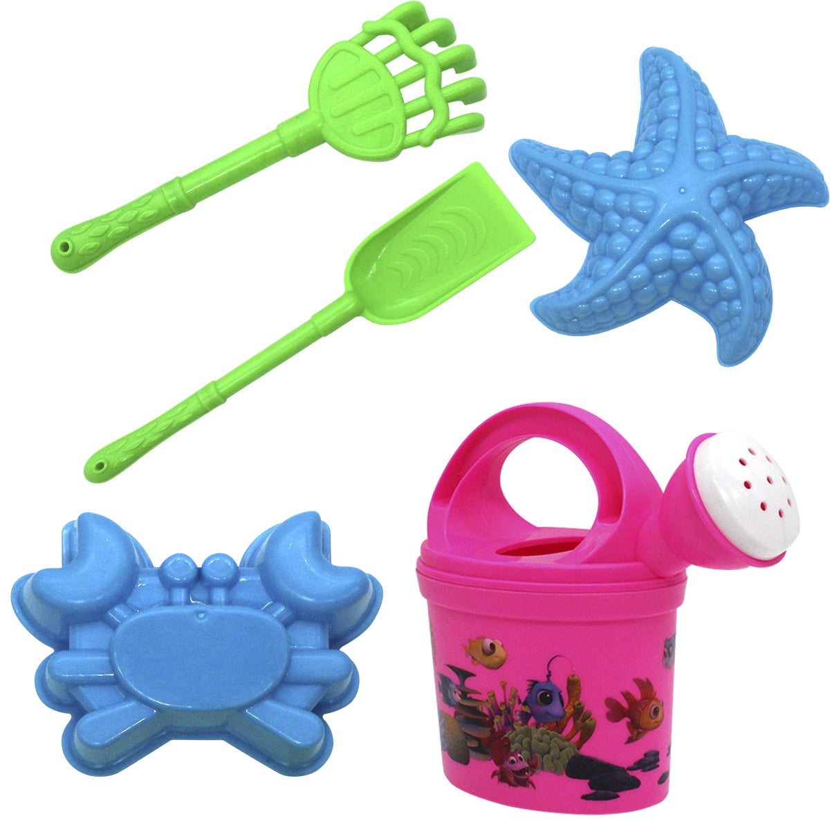 Island Kids Metallic Beach Bucket Set, Plastic