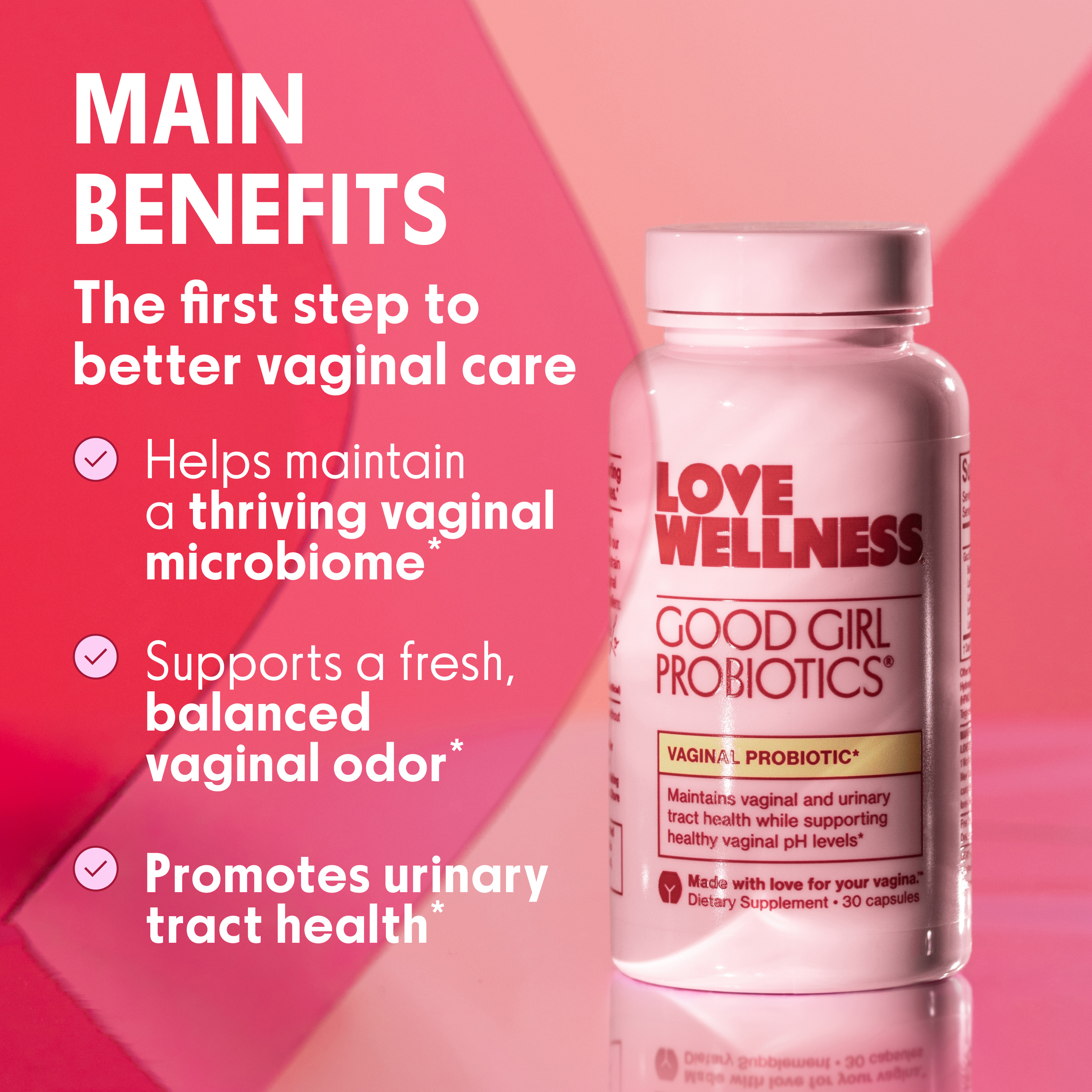 Love Wellness Good Girl Vaginal Probiotics, 30 Capsules photo 3