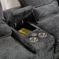 thumbnail image 3 of GNIXUU 124.8" U Shaped Cloud Couch with Chaise for Sleeper, Modern Sectional Couches for Living Room, Fluffy Chenille Couch with Console Plush Sofas for Apartment Dorm Office, Gray, 3 of 6