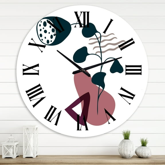 Designart 1 in Modern,Contemporary Wall Clock
