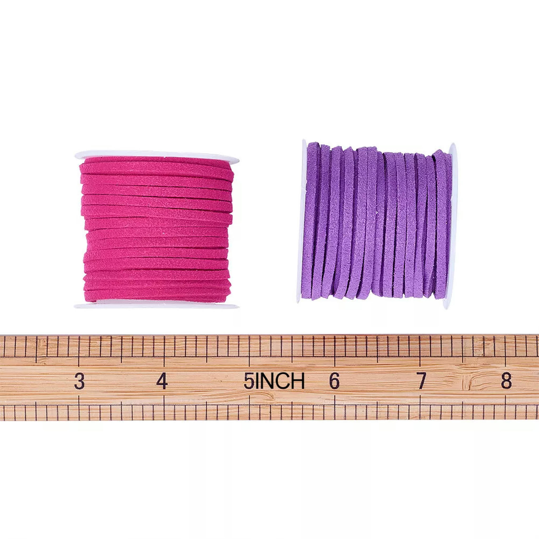 U8MO 25 Roll Faux Suede Lace Cord Beading jewelry Thread For Bracelet Making 3x1.5mm