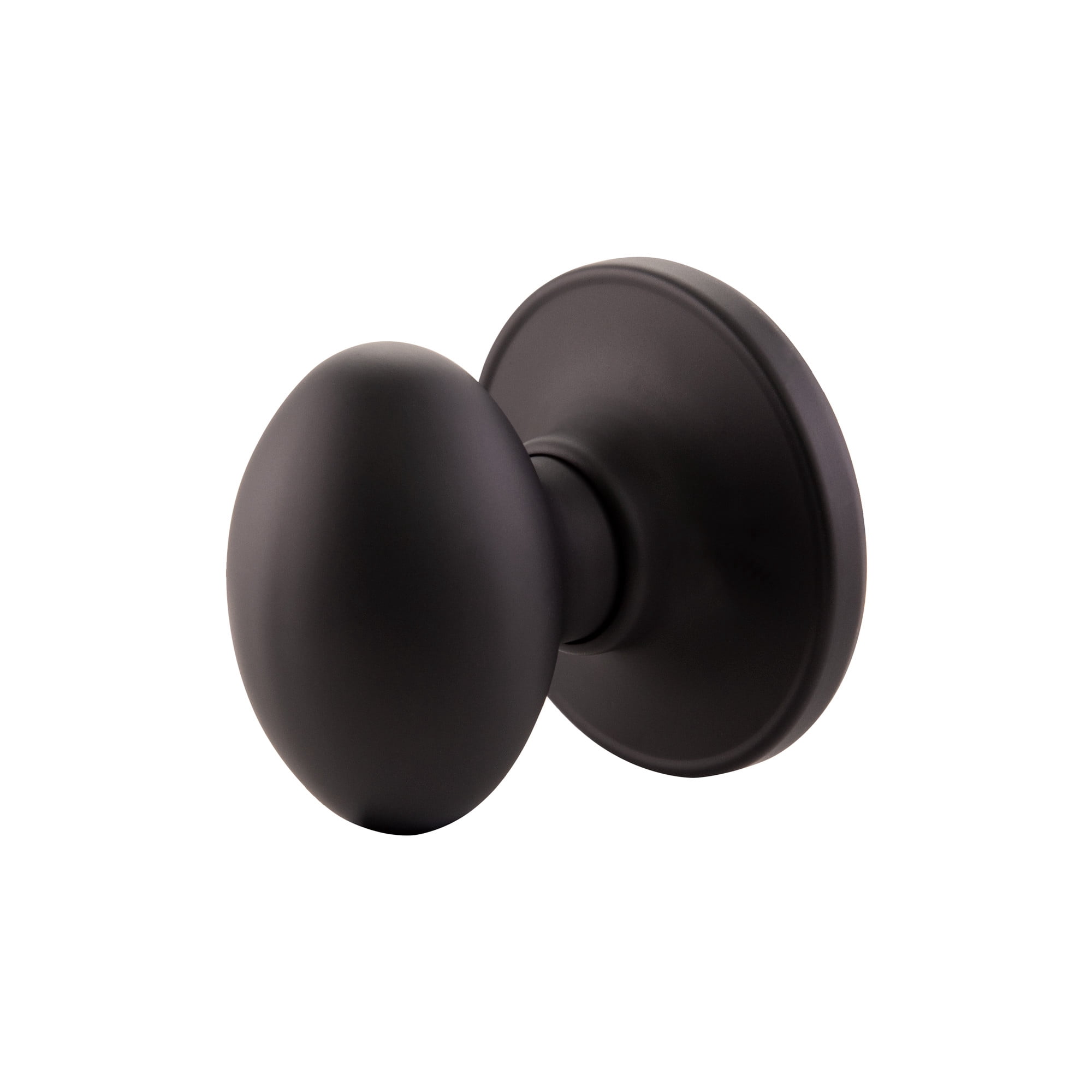 Design House WM377917 Egg Passage Hall and Closet Door Knob Matte Black