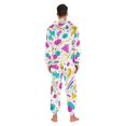 thumbnail image 4 of FORMRS Onesies Pajama for Adults Unisex Hoodie Winter Jumpsuit One Piece Sleepwear, Sizes S-2XL, Purple Abstract Shapes, 4 of 7