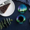 thumbnail image 5 of XDDJA Aurora Borealis Exquisite Atmosphere Solar Starry Sky Calming Night Image Set of 8 Round Coaster for Drinks, Absorbent Ceramic Stone Coasters Cup Mat with Cork Base for Coffee Table Bar Decor, 5 of 5