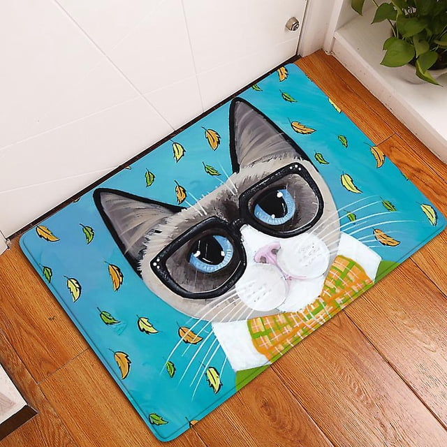 Cute pets Animal Pattern Anti Slip Suede Carpet Door Mat Outdoor Kitchen Living Room Floor Mat Carpet Home Decoration-week